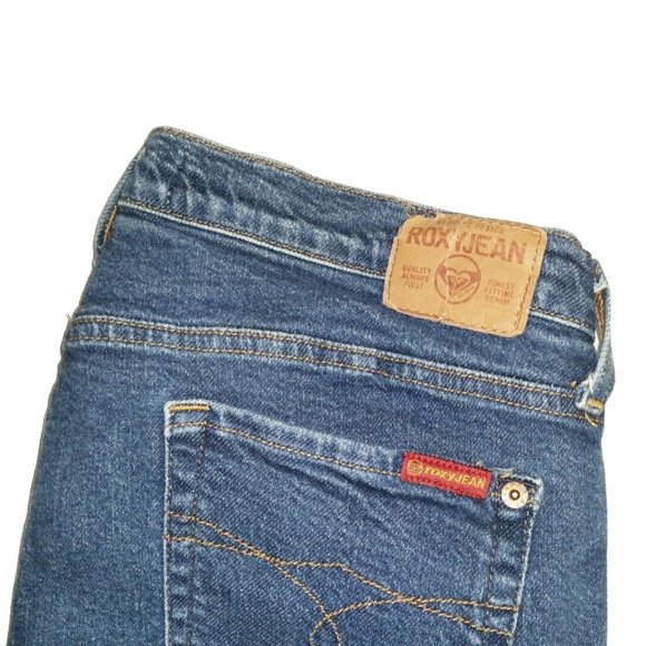 Roxy Jeans Boot Cut Sz 13 Medium-Wash Skate Grunge Classic Blue Denim - Picture 3 of 4